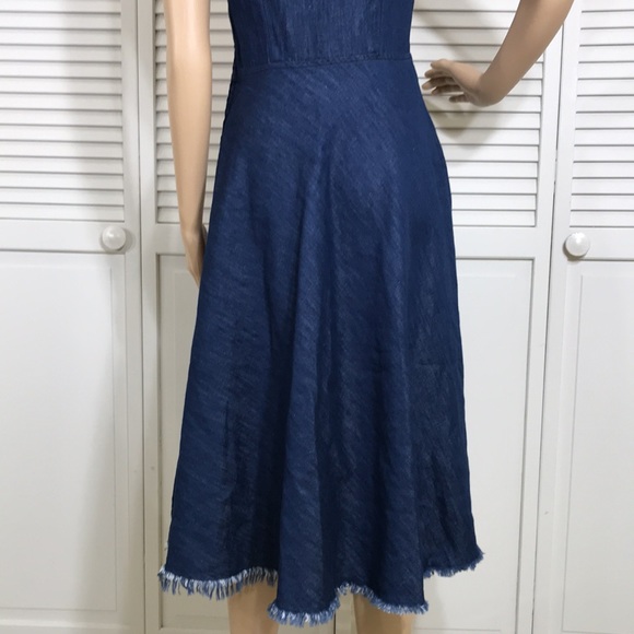 NWT Sisley Lightweight Denim Chambray Dress Size 4 - Picture 10 of 15